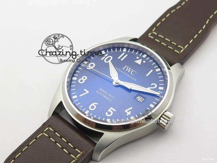 MIROTIME 0409 Mark XVIII Le Petit Prince IW327004 SS Mk Maker Best Edition Blue Dial On Brown Leather Strap A TimelessDesign 7296